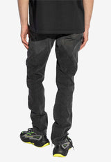 Balmain Distressed Slim Biker Jeans Black DH1MG110 DE68-0PC