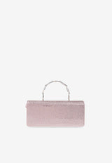 Jimmy Choo Diamond Chain Crystal Embellished Top Handle Bag Pink DIAMOND CHAIN TH JHF-ROSE ANTIQUE SILVER