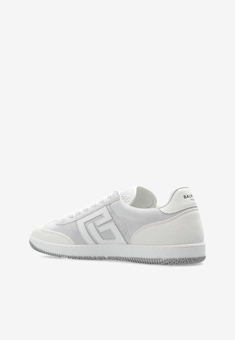 Balmain Swan Suede Low-Top Sneakers White DM1VI360 LWSC-0FA