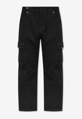 Balmain Straight-Leg Cargo Pants Black DH1MI080 CF31-0PA