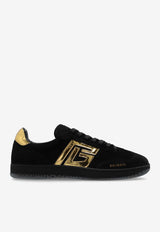 Balmain Swan Suede Low-Top Sneakers Black DN1VI735 LBGS-EAD