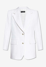 Dolce 
Gabbana Single-Breasted Tweed Blazer White F29XMT HUMT9-W0800