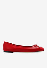 Jimmy Choo Elme Nappa Leather Ballet Flats Red ELME FLAT NAP-POSTBOX RED