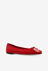 Jimmy Choo Elme Nappa Leather Ballet Flats Red ELME FLAT NAP-POSTBOX RED