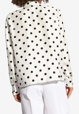 Dolce 
Gabbana Polka Dot Print Silk Shirt White F5S31T IS1VI-HWZRN