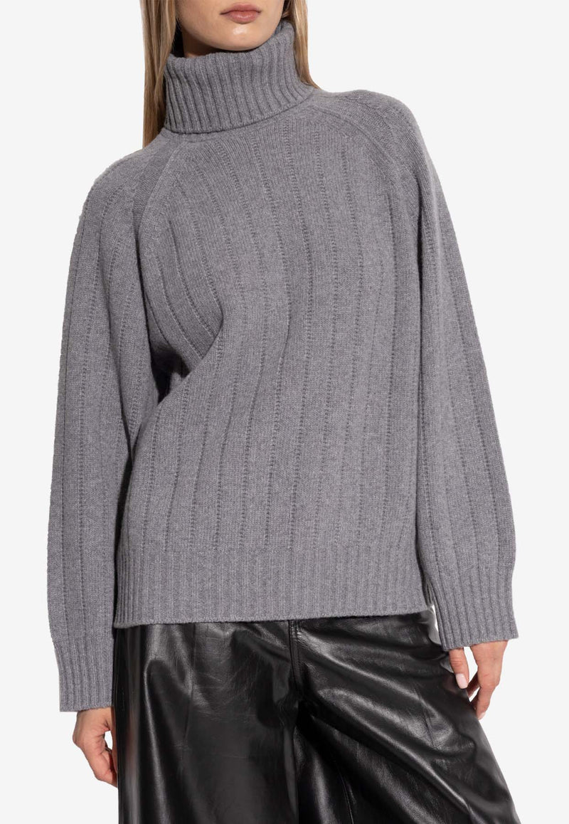 Kenzo Oversized Wool-Blend Sweater Gray FE62PU482 3CE-96