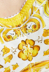 Dolce 
Gabbana Majolica Print Corset Top Yellow F7W98T HH5EA-HG3TN