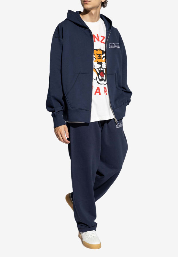 Kenzo Kube Embroidered Track Pants Navy FE65PA818 4MF-77