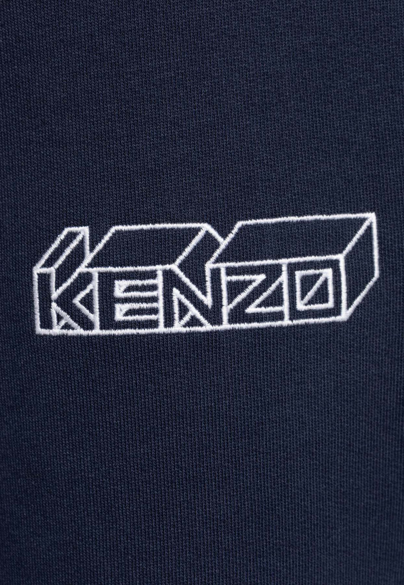 Kenzo Kube Embroidered Track Pants Navy FE65PA818 4MF-77