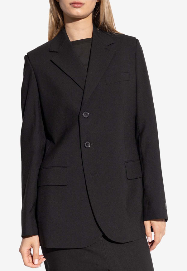 Kenzo Single-Breasted Wool Blazer Black FE62VE254 9GE-99