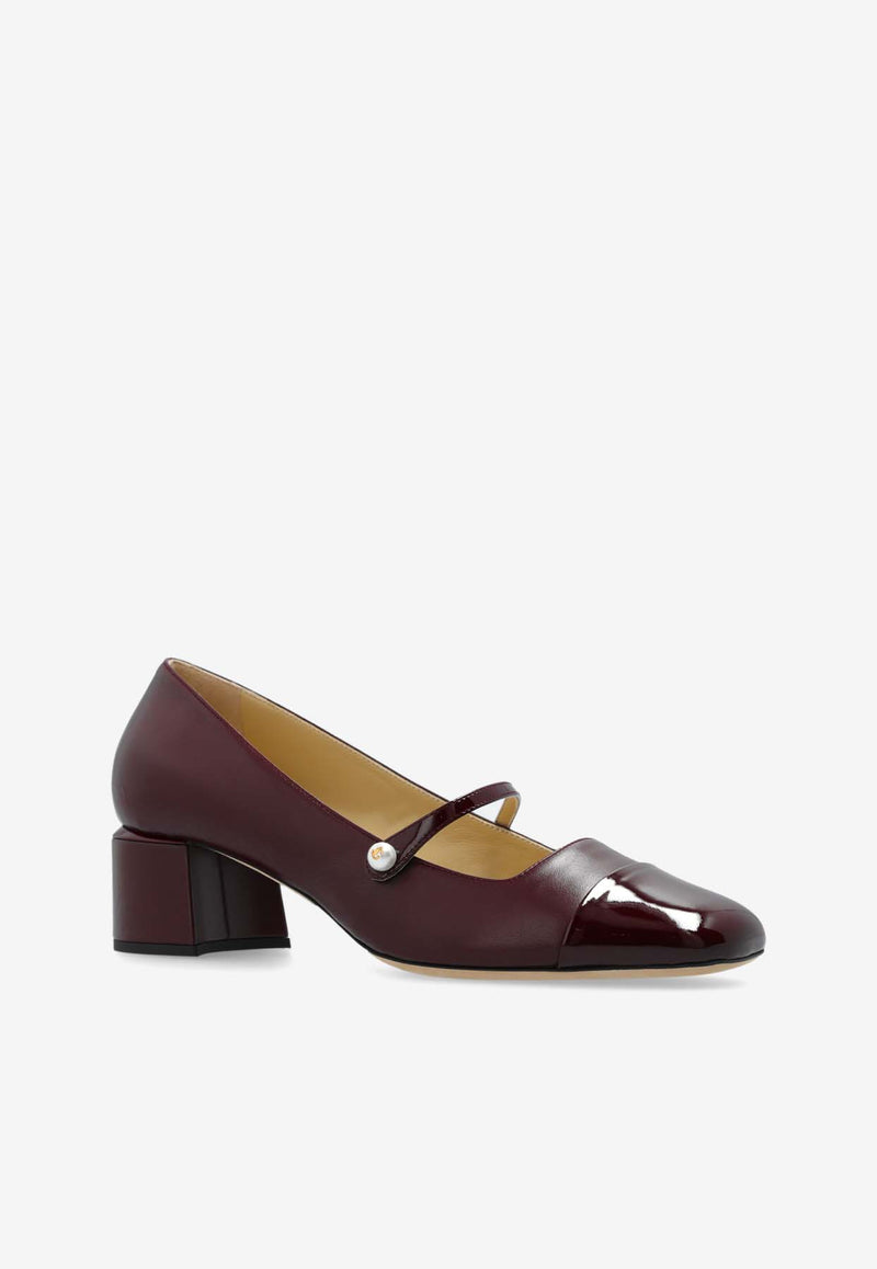 Jimmy Choo Elisa 45 Nappa Leather Pumps Burgundy ELISA 45 PTZ-GARNET GARNET