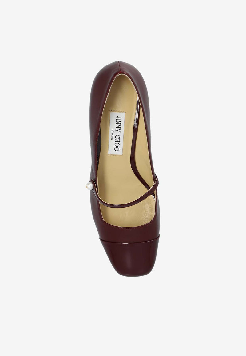 Jimmy Choo Elisa 45 Nappa Leather Pumps Burgundy ELISA 45 PTZ-GARNET GARNET