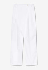 Dolce 
Gabbana High-Rise Pleated Flared Pants White FTC5GT FU61D-W0800