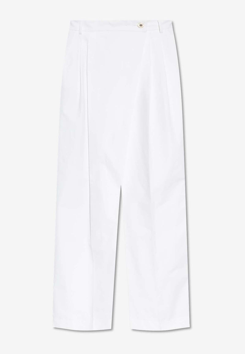 Dolce 
Gabbana High-Rise Pleated Flared Pants White FTC5GT FU61D-W0800