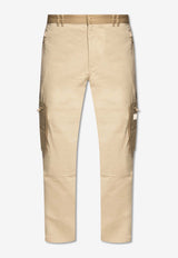 Kenzo Logo Patch Slim Cargo Pants Beige FE65PA112 9CA-11