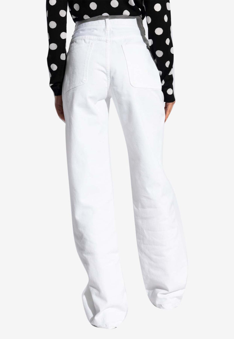 Dolce 
Gabbana High-Rise Wide-Leg Jeans White FTC5OD G8KZ4-S9001