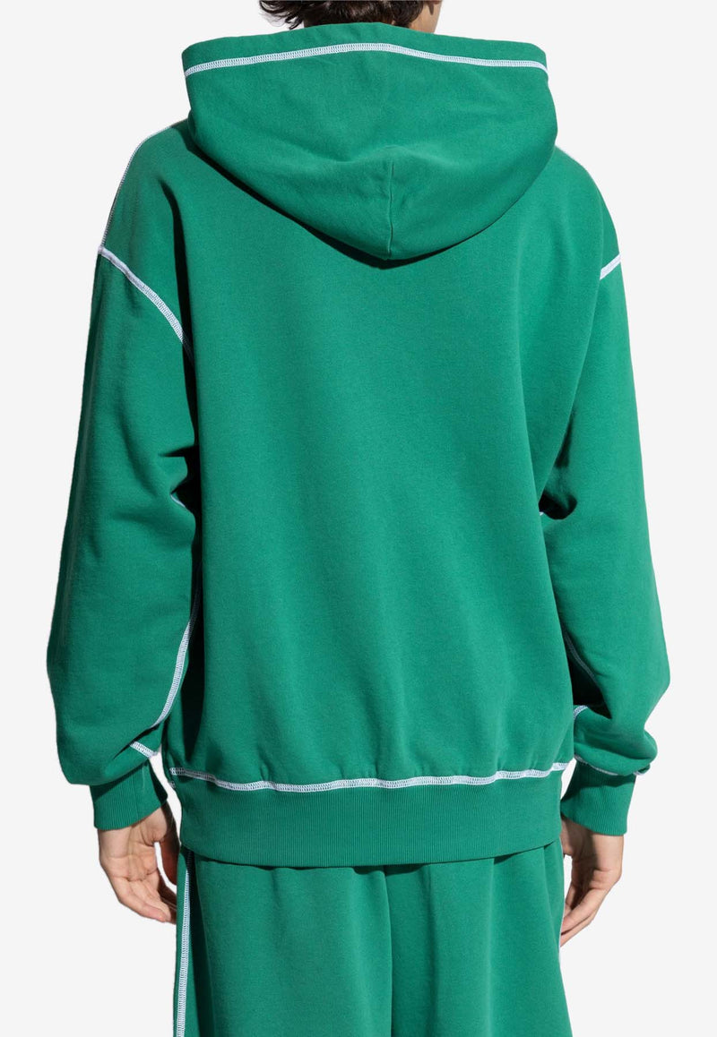 Dolce 
Gabbana DG Logo Print Hooded Sweatshirt Green G9BDXZ G7NON-V0403