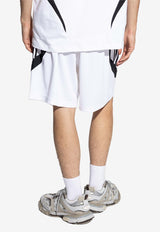 Adidas Originals Archive Trefoil Embroidered Track Shorts White IZ4828 0-WHITE BLACK