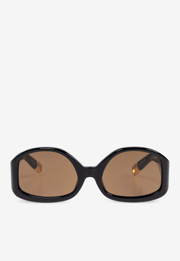 Jacquemus The Colapso Geometric Sunglasses Brown JAC15C1SUN 0-0