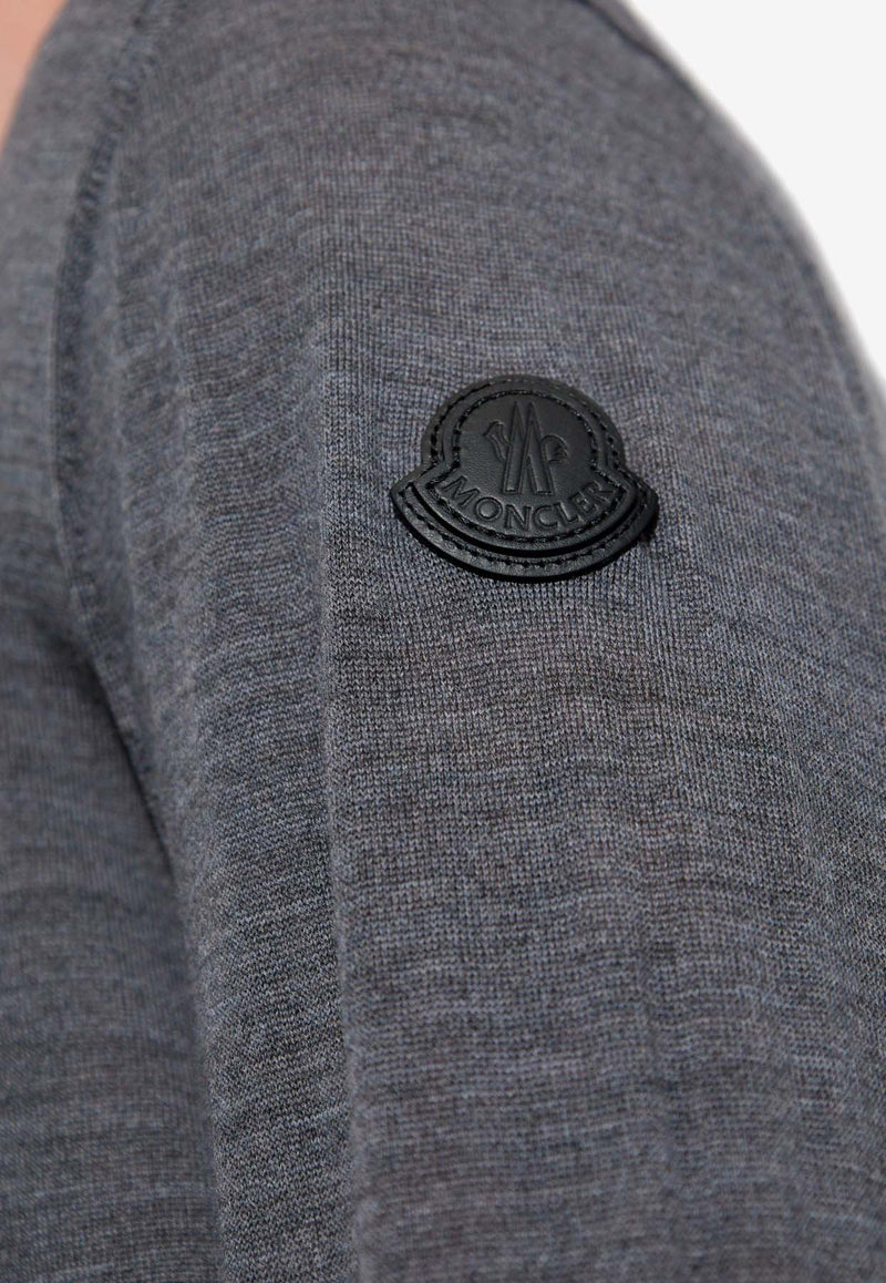 Moncler Logo Wool Sweater Gray J20919C00011 M1180-989