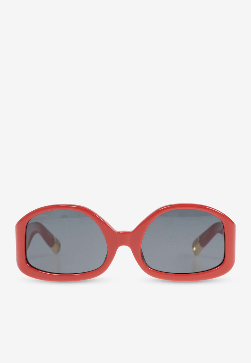 Jacquemus The Colapso Geometric Sunglasses Gray JAC15C2SUN 0-0