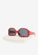 Jacquemus The Colapso Geometric Sunglasses Gray JAC15C2SUN 0-0