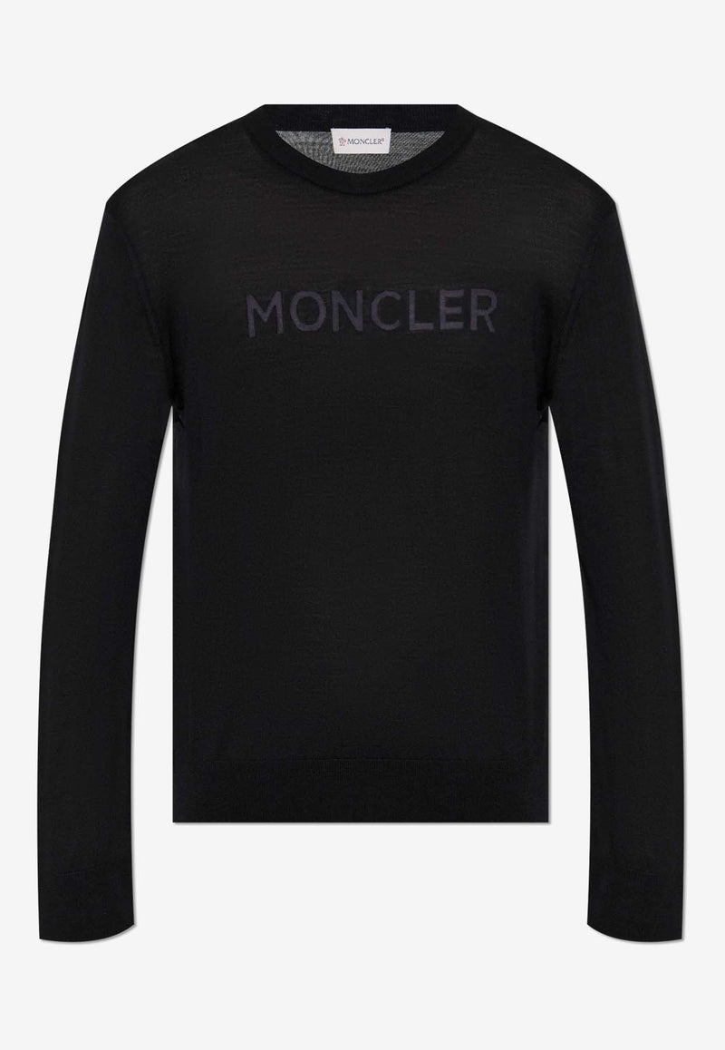 Moncler Logo Wool Sweater Black J20919C00011 M1180-999