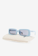 Jacquemus The Azzuro Rectangular Sunglasses Gray JAC47C2SUN 0-0