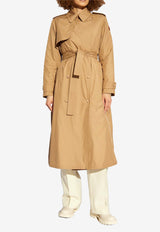 Moncler Barbetane Double-Breasted Trench Coat Beige J20931C00006 54AQE-513