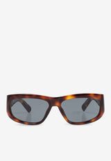 Jacquemus The Pilota Acetate Sunglasses Gray JAC2C4SUN 0-0