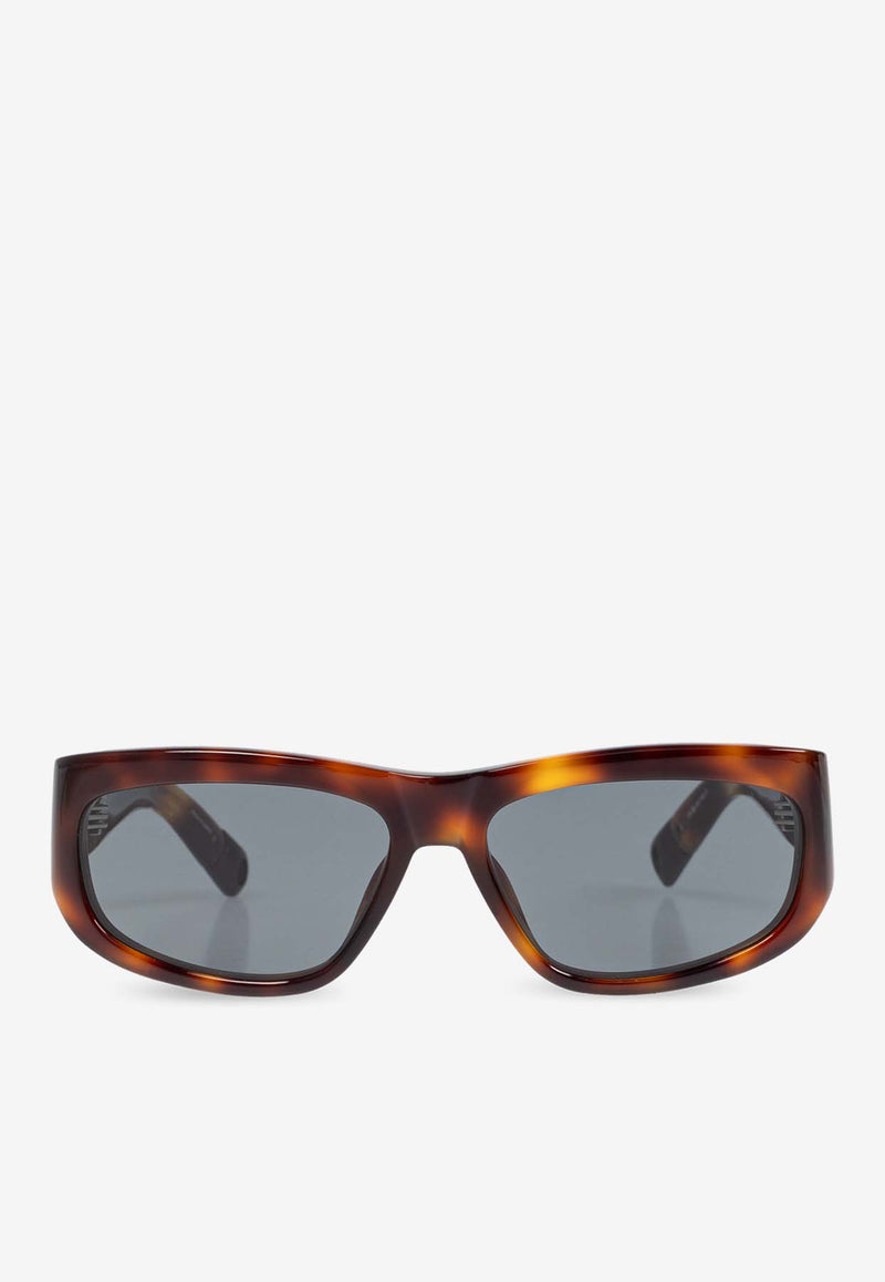 Jacquemus The Pilota Acetate Sunglasses Gray JAC2C4SUN 0-0