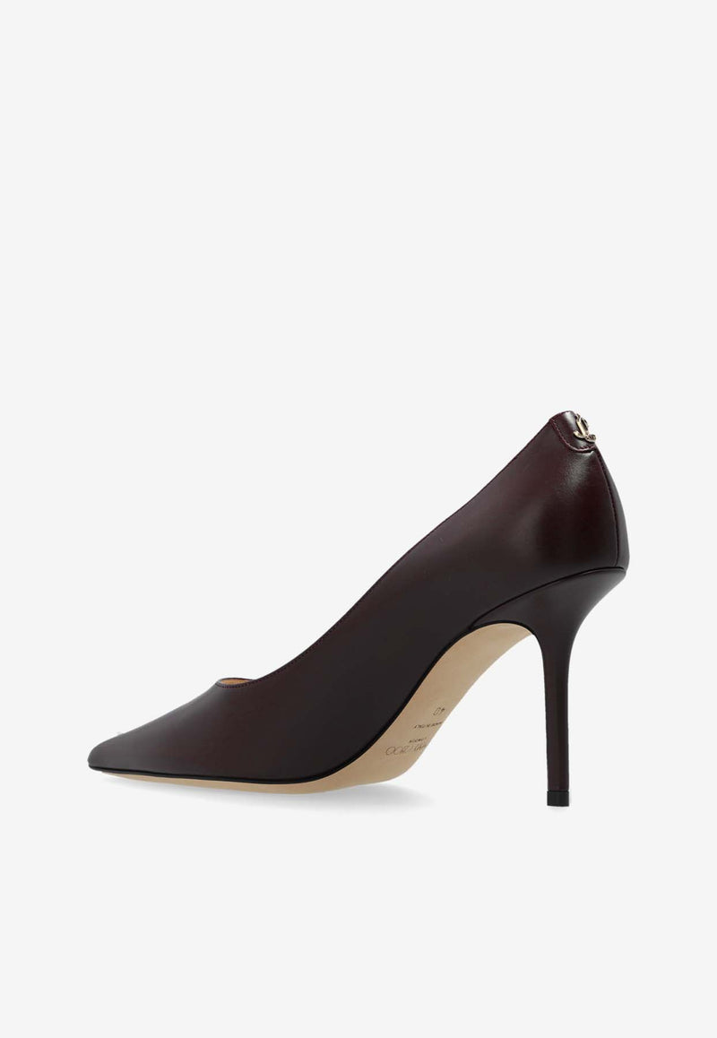 Jimmy Choo Love 85 Calf Leather Pumps Bordeaux LOVE 85 ZNU-GARNET