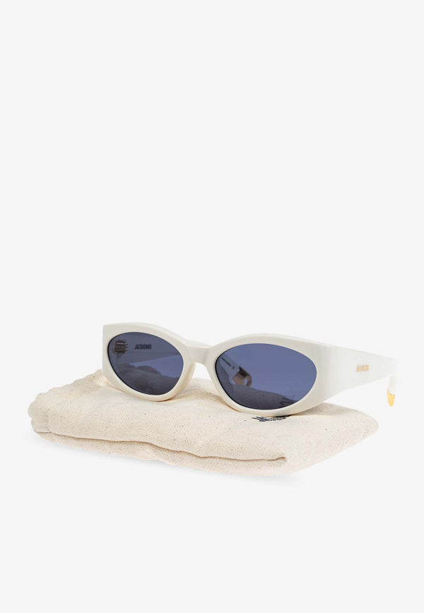 Jacquemus The Ovalo Logo Sunglasses Blue JAC4C7SUN 0-0