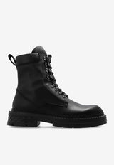 Jimmy Choo Marlow Leather Combat Boots Black MARLOW COMBAT BOOT LXB-BLACK