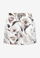 Dolce 
Gabbana Floral Print Swim Trunks White KĄPIELOWE M4B54T ISMHF-HA5BW