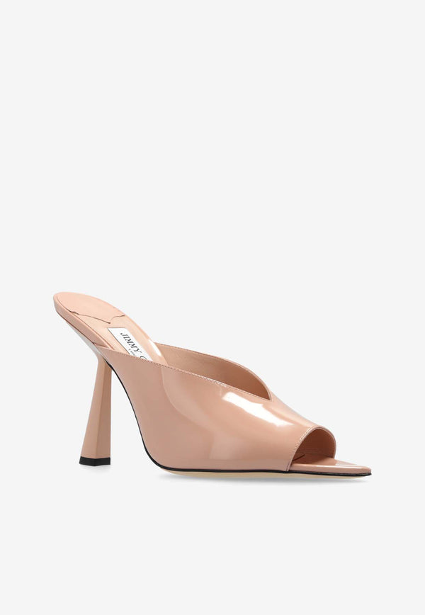 Jimmy Choo Maryanne 100 Patent Leather Mules Blush MARYANNE MULE 100 HJP-MACARON