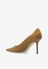 Jimmy Choo Love 85 Calf Leather Pumps Beige LOVE 85 ZNU-RATTAN