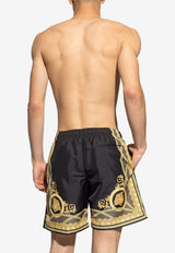 Versace La Coupe Des Dieux Print Swim Shorts Black KĄPIELOWE 1016218 1A11364-5BC60