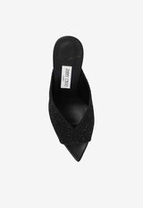 Jimmy Choo Maryanne 100 Glittered Mules Black MARYANNE MULE 100 PZF-BLACK