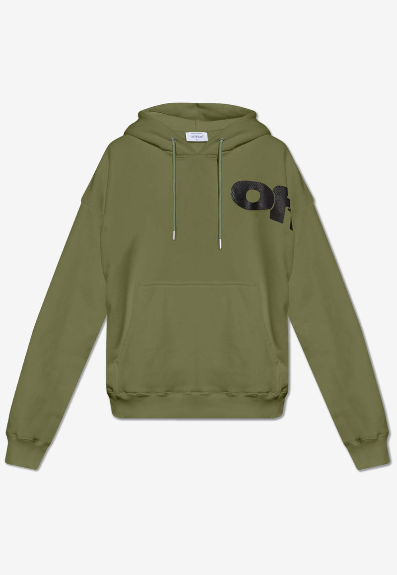 Off-White Shared Logo Skate Hooded Sweatshirt Green OMBB085F24 FLE00L-5810