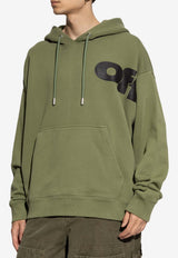 Off-White Shared Logo Skate Hooded Sweatshirt Green OMBB085F24 FLE00L-5810