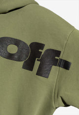 Off-White Shared Logo Skate Hooded Sweatshirt Green OMBB085F24 FLE00L-5810