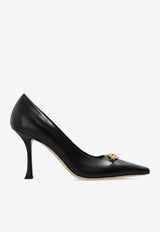 Jimmy Choo Ryker 90 Calf Leather Pumps Black RYKER 90 BXK-BLACK GOLD