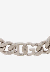 Dolce 
Gabbana DG Logo Cuban-Chain Bracelet Silver WBQ5M1 W1111-87655