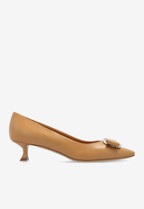 Salvatore Ferragamo Zelma 40 Nappa Leather Pumps Camel 01H450 ZELMA 40 774889-LIGHT CAMEL