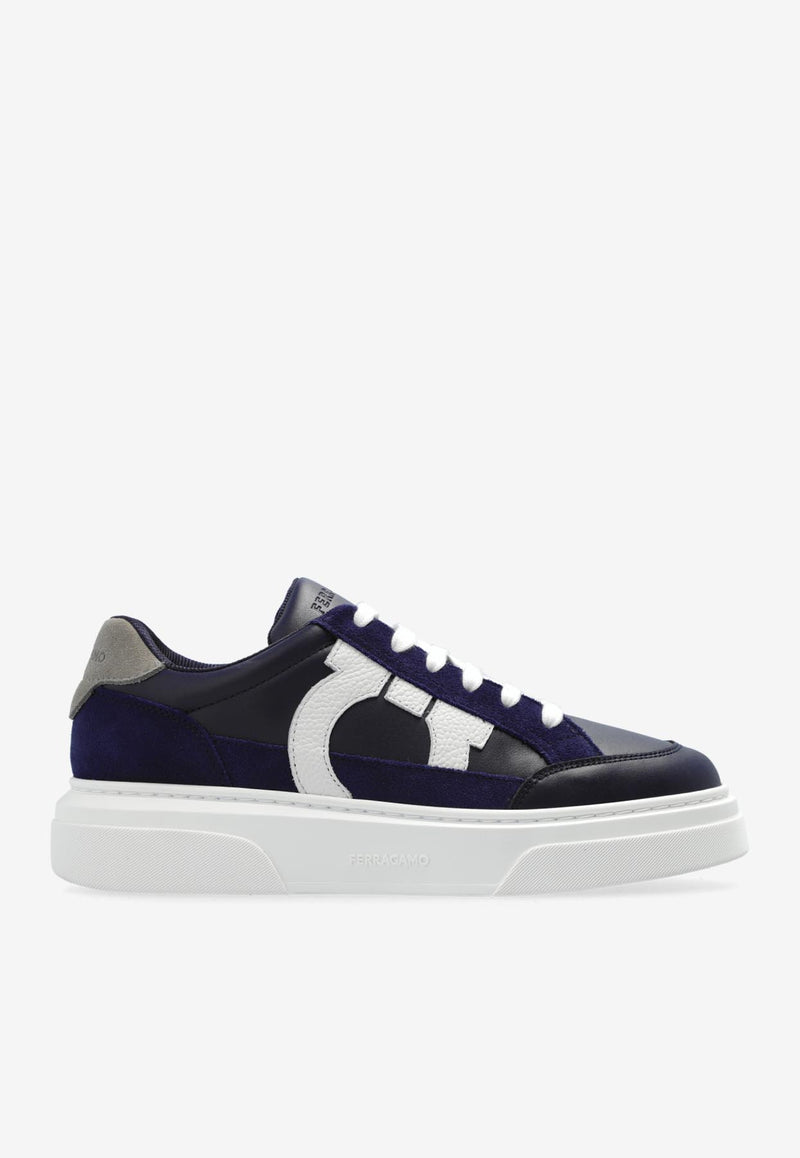 Salvatore Ferragamo Cassina Gancini Low-Top Sneakers Midnight Blue 023588 CASSINA GANC 776671-MIDNIGHT