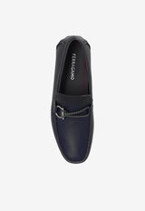 Salvatore Ferragamo Front Calf Leather Loafers Midnight Blue 02B796 FRONT 4 774489-MIDNIGHT