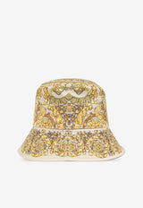 Versace Barocco Print Reversible Bucket Hat Beige 1012704 1A09232-5K410