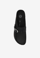 Birkenstock Buckley Oiled Leather Flat Mules Black 1024942 0-BLACK