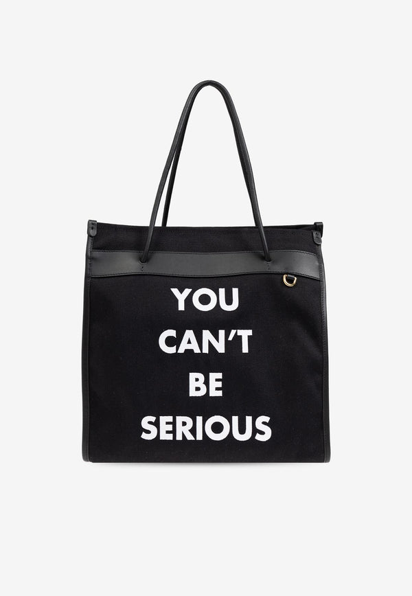 Moschino Slogan Print Tote Bag Black 2427 A7367 8219-1555